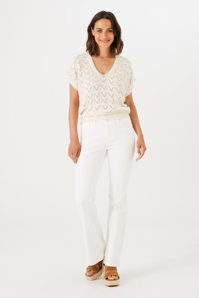 Garcia Jeans - Celia Capri bukser i Hvid