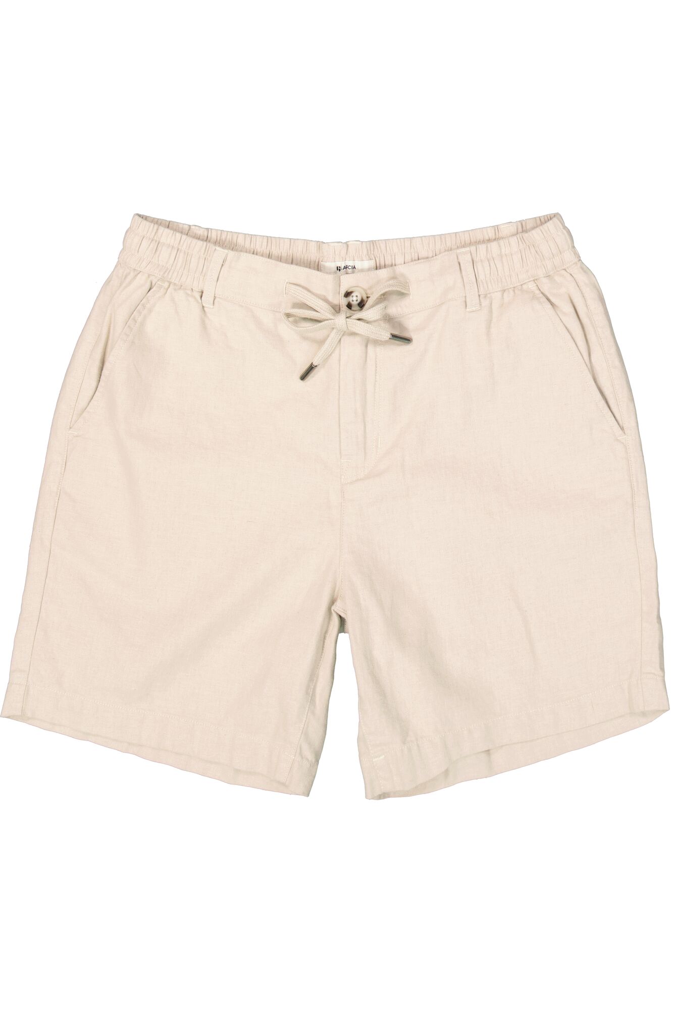 ★ROCKCAKE★ Beige Label Button Shorts ABC | FAUX LEATHER WORK SHORTS FELDSPAR ECRU - Probus
