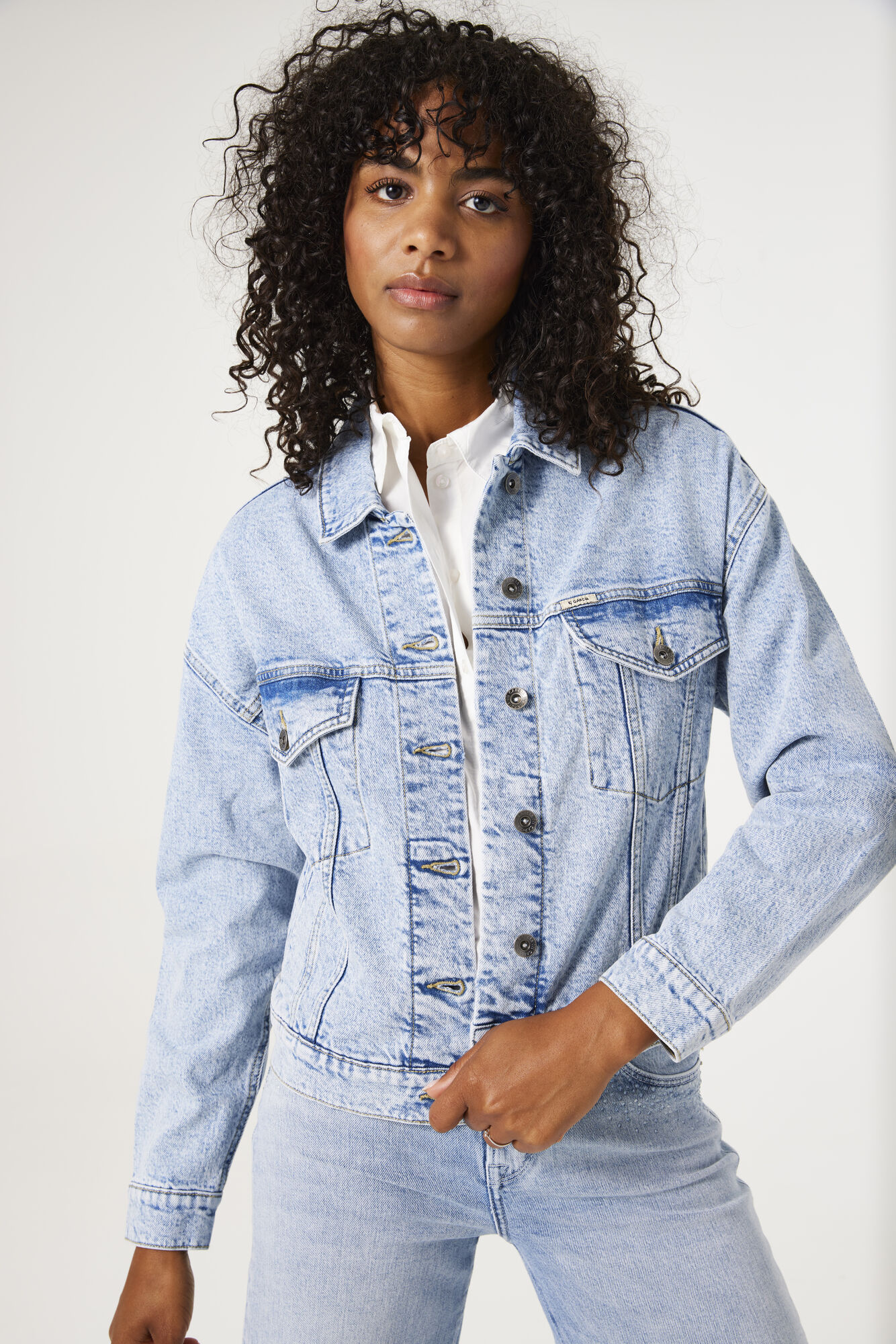 Kaori出品 未使用タグ付き OHGA オーガ DENIM JACKET 705-7177-onmodel-front-2000-