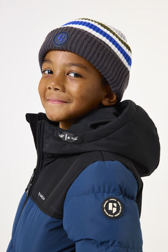 帽子 YARDSALE STRIPED BEANIE BLUE The Benny Kids Beanie – Coal Headwear