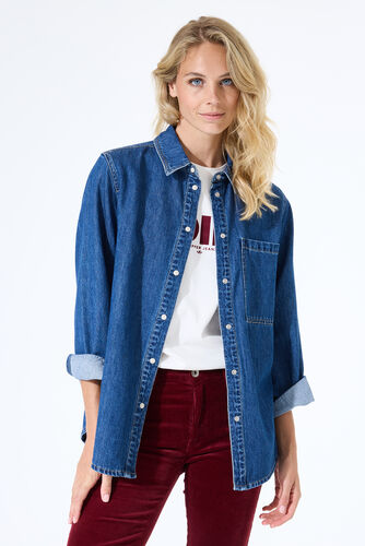 TRIPPER DENIM BLOUSE RINSED