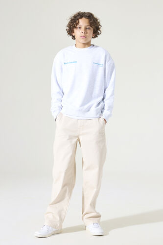Next SMART WIDE LEG STANDARD - Cargobroek - khaki green stripe/groen