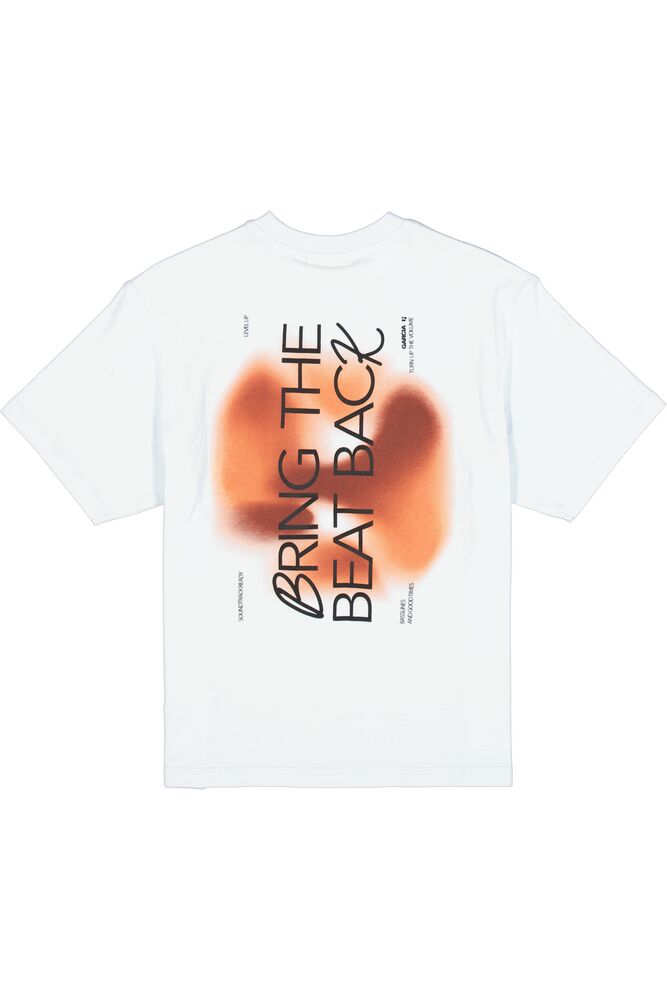 Garcia T-shirt met backprint lichtblauw ronde hals, foto 7