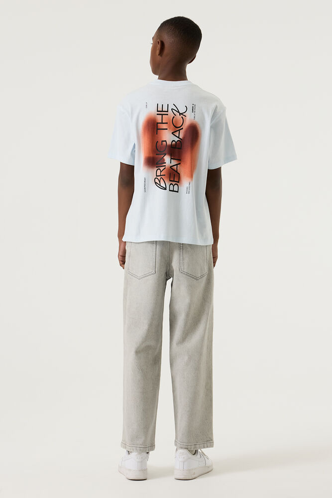 Garcia T-shirt met backprint lichtblauw ronde hals, foto 4