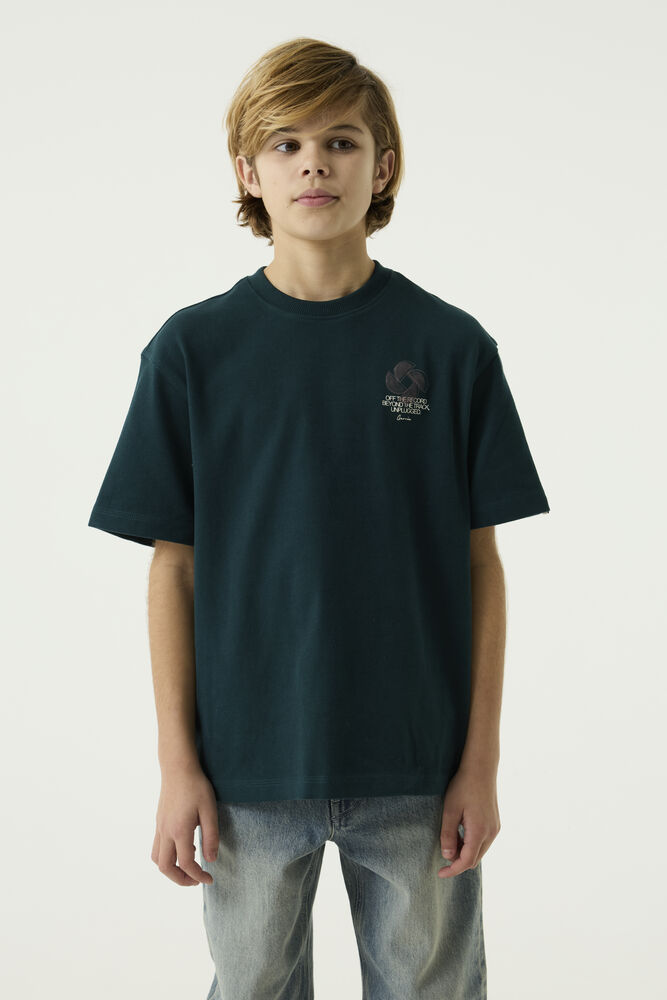 GARCIA Jongens Print T-shirt Groen Korte mouw