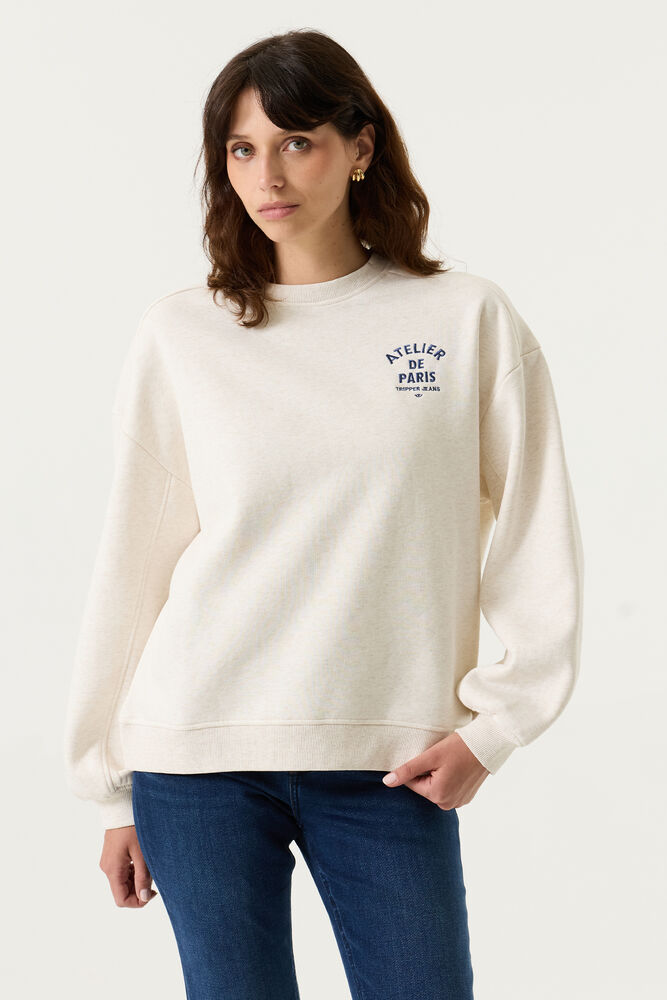 Tripper sweater gebroken wit