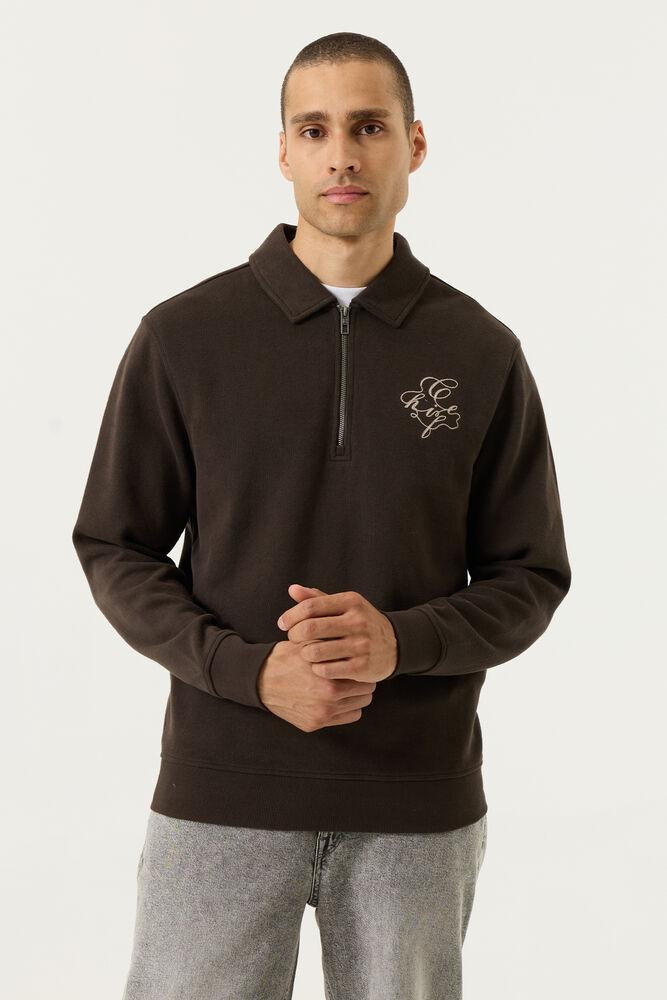 Chief polosweater bruin
